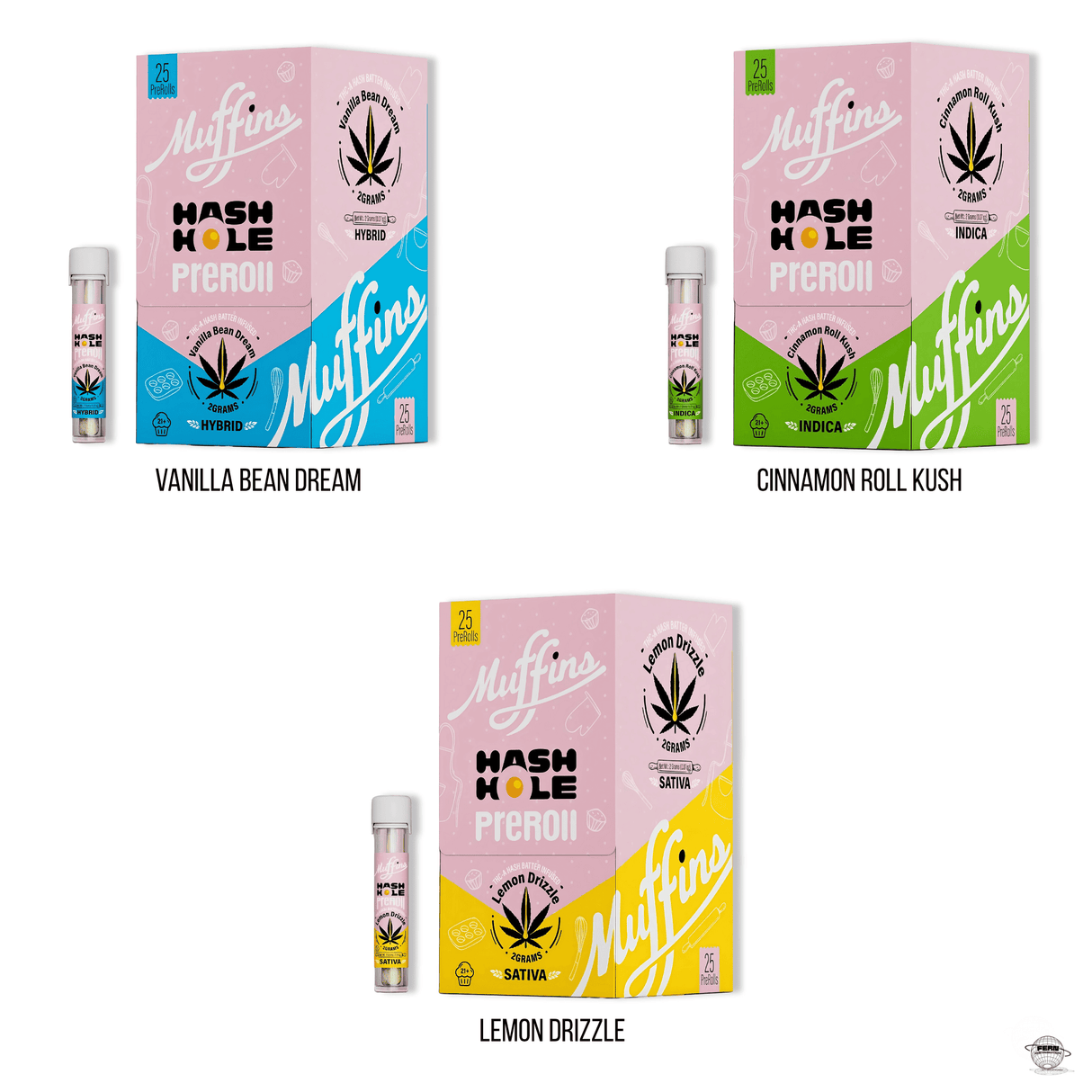 Muffins Hash Hole THCA Pre-Roll – Single Count | Sold in 25 Count Display