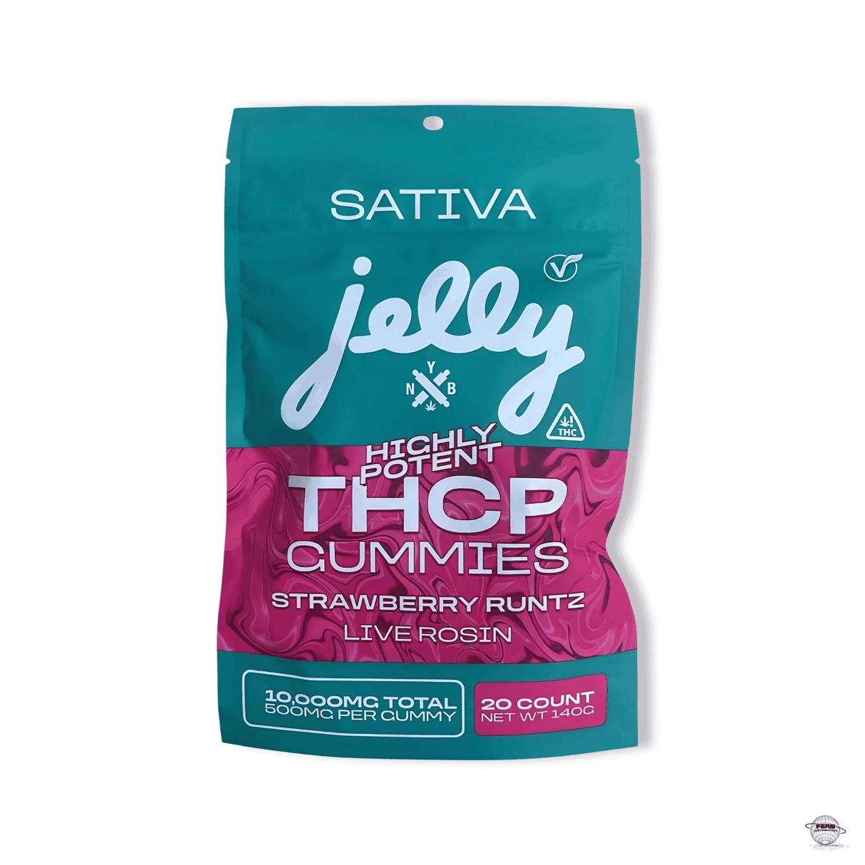 Jelly 10,000mg THCP Live Rosin Gummies – 500mg Per Gummy (20-Count Bag)