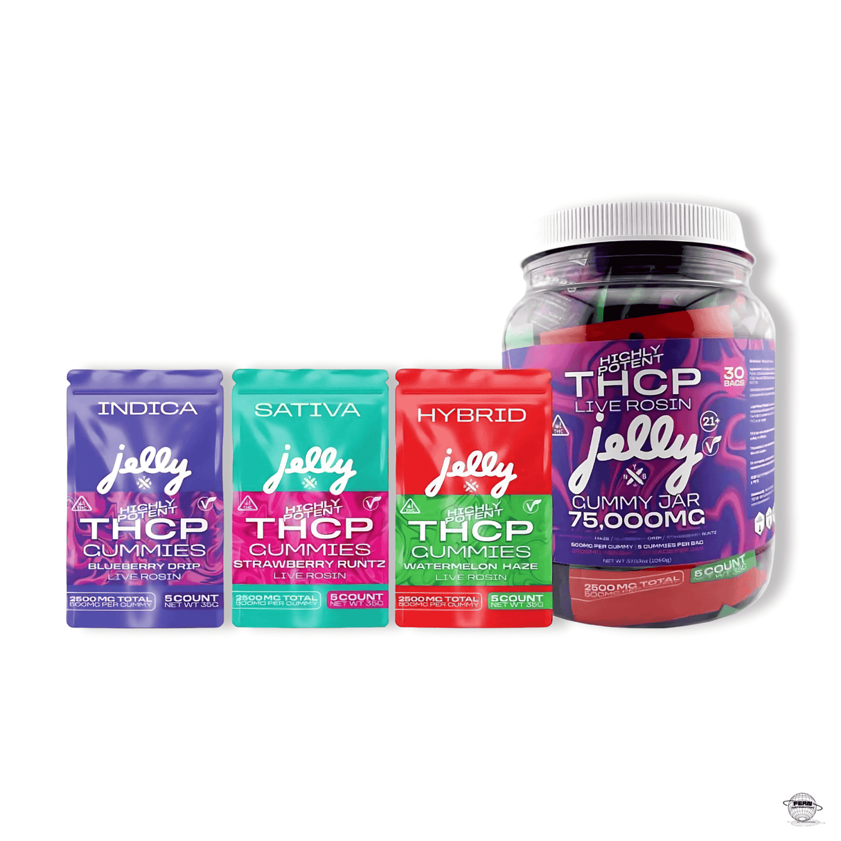 Jelly 75,000 MG THCP Live Rosin Gummies