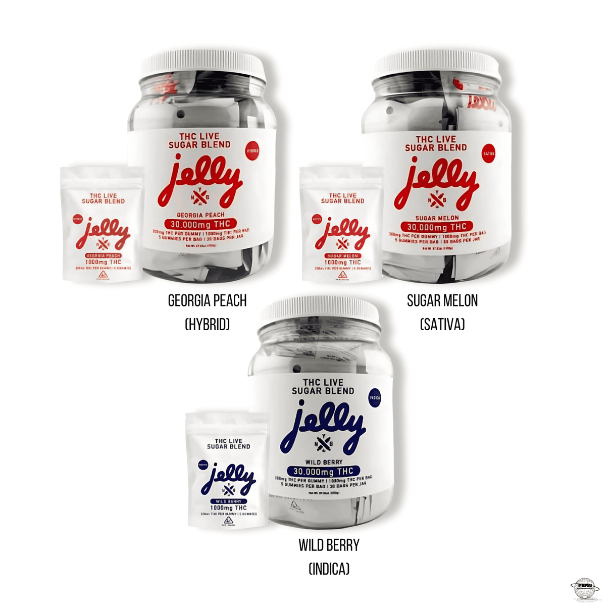 Jelly 30,000 MG THC Live Sugar Blend Gummies