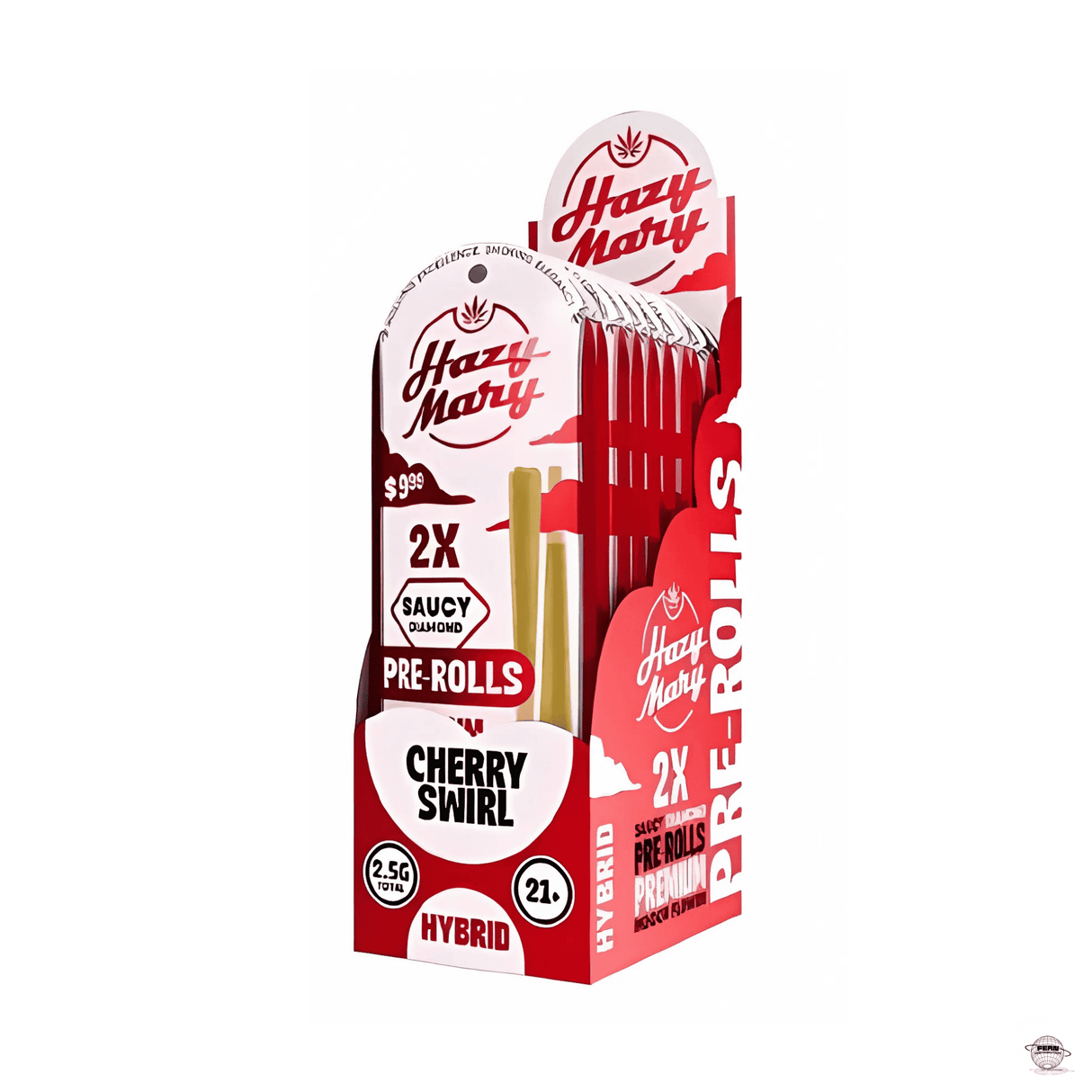 Hazy Mary Premium THCA + THCP Diamond Infused 1.25G Pre-Rolls – 2 Count Mylar | Sold in 10 Count Display