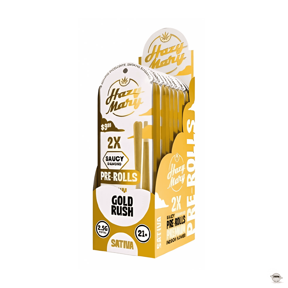 Hazy Mary Premium THCA + THCP Diamond Infused 1.25G Pre-Rolls – 2 Count Mylar | Sold in 10 Count Display