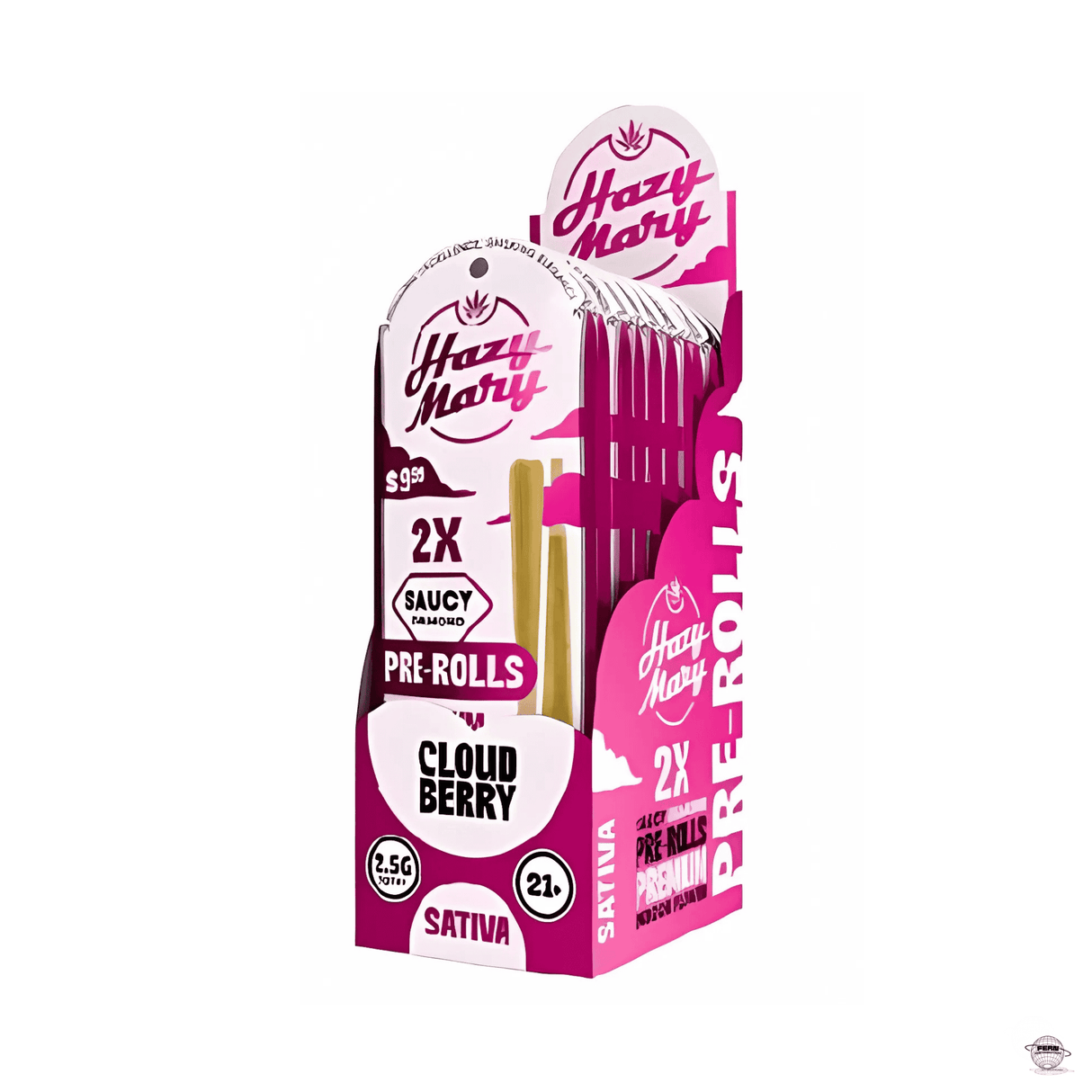 Hazy Mary Premium THCA + THCP Diamond Infused 1.25G Pre-Rolls – 2 Count Mylar | Sold in 10 Count Display