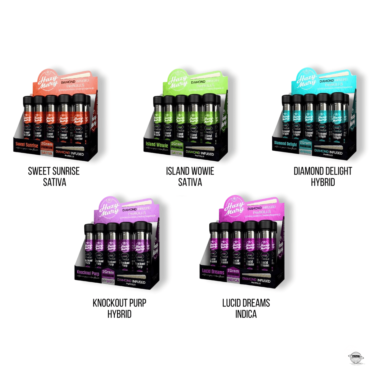 Hazy Mary Premium THCA Diamond-Coated 2G Pre-Roll – Single Count | Sold in 10 Count Display