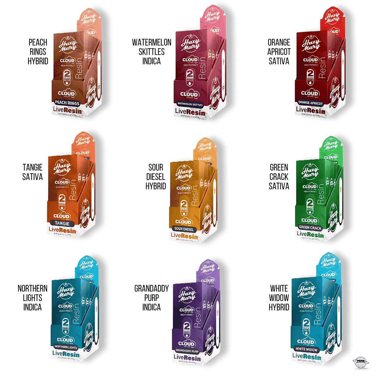 Hazy Mary Premium THCA Live Resin Disposable – 2G | Sold in 5 Count Display