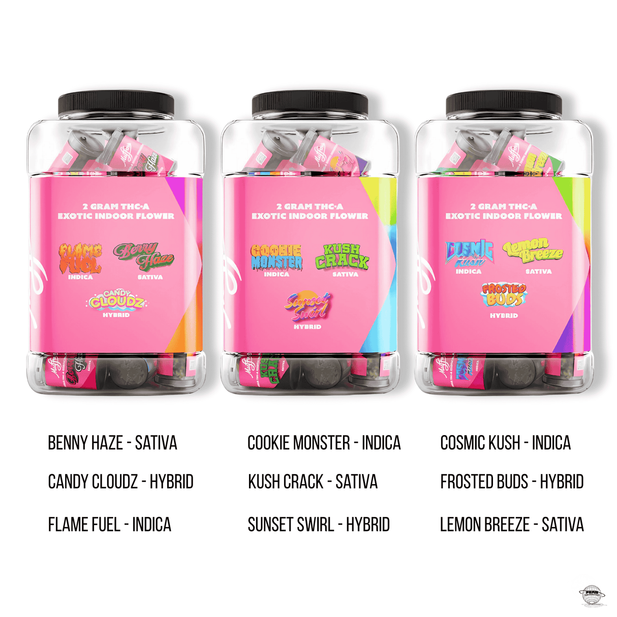 Muffins 2G THCA Exotic Indoor Flower – Single Jar | Sold in 9 Count Assortment