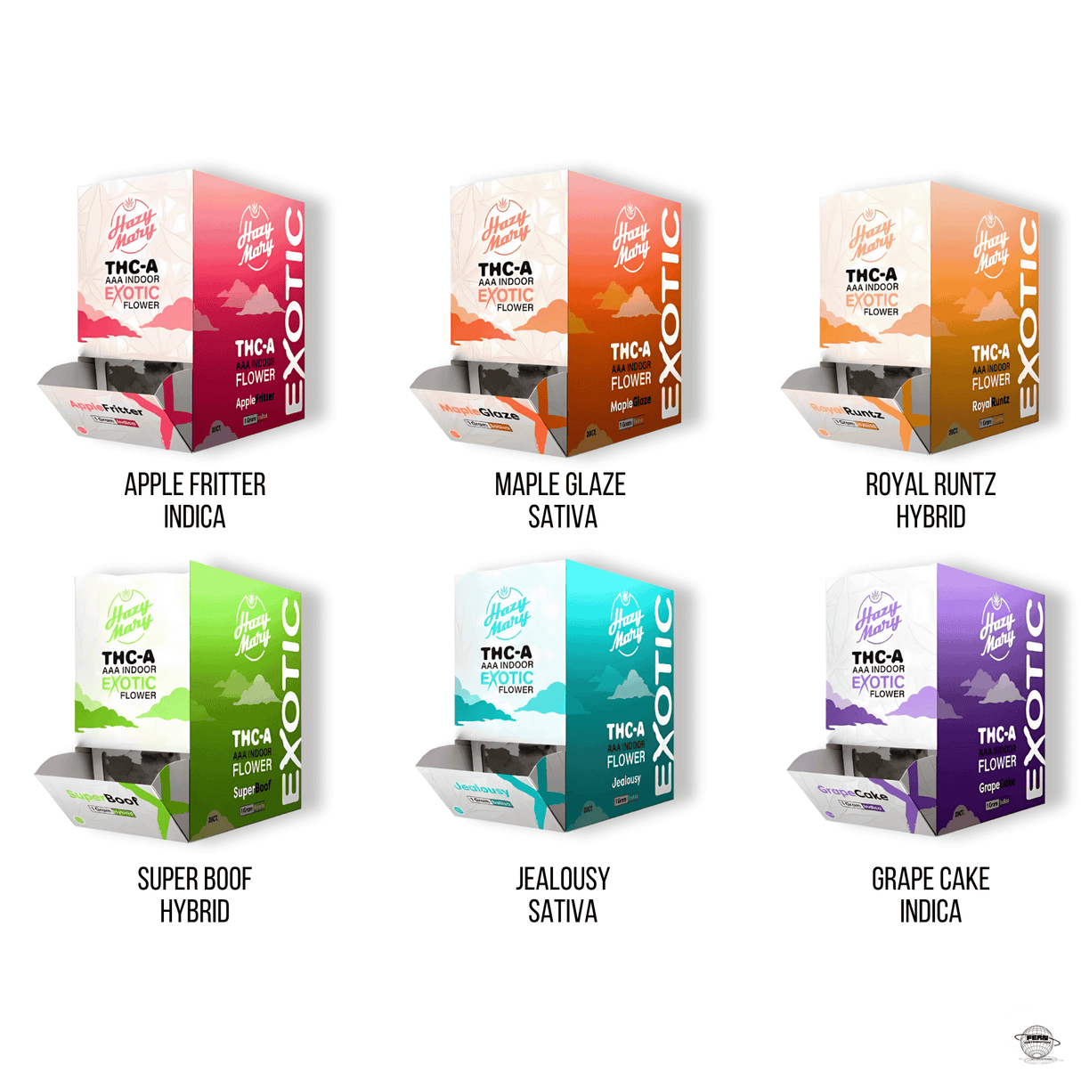 Hazy Mary Premium THCA Exotic Indoor Flower – 1g Mylar | Sold in 20 Count Display