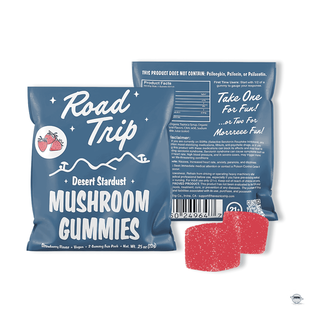 Road Trip Mushroom Gummies – 2-Piece Fun Pack