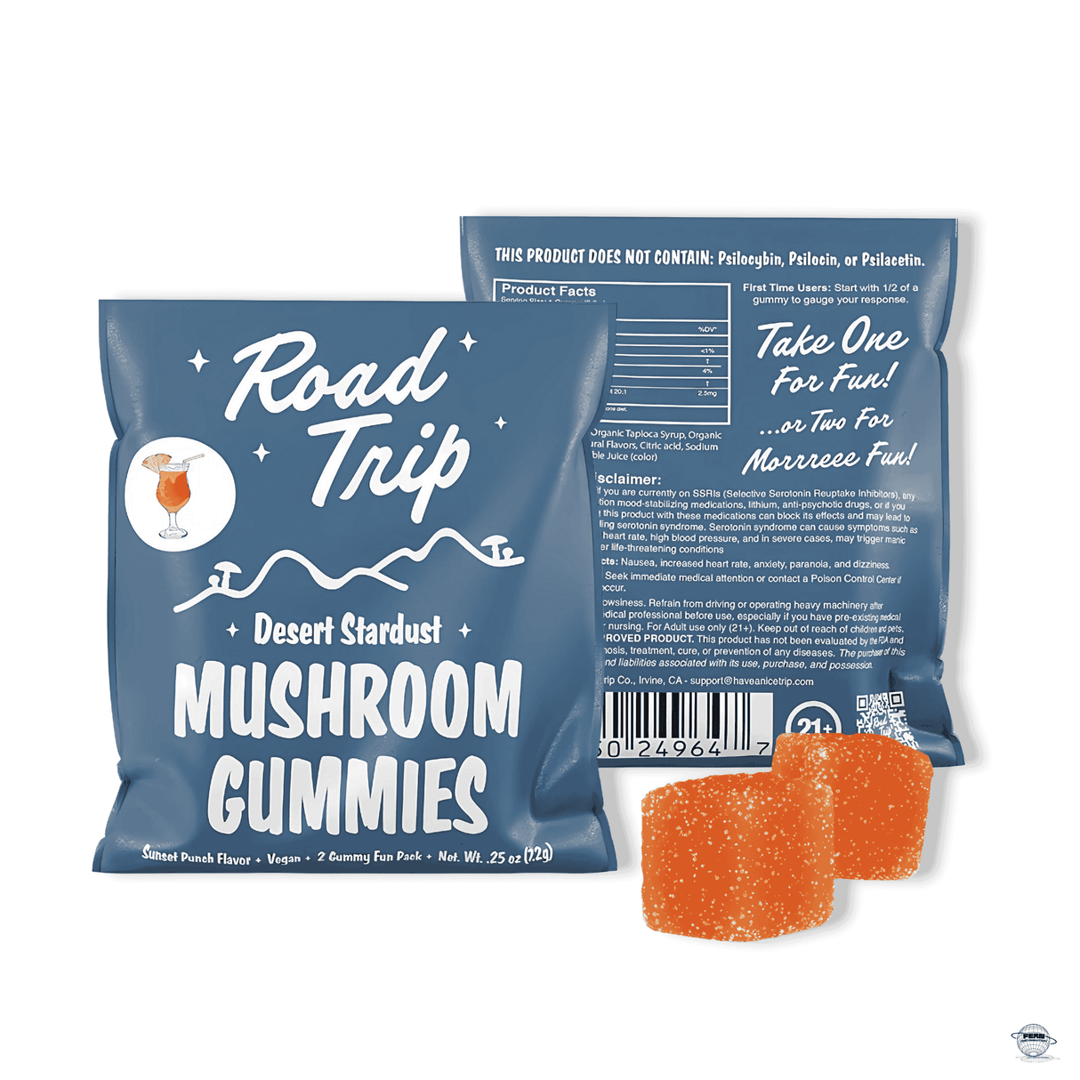 Road Trip Mushroom Gummies – 2-Piece Fun Pack
