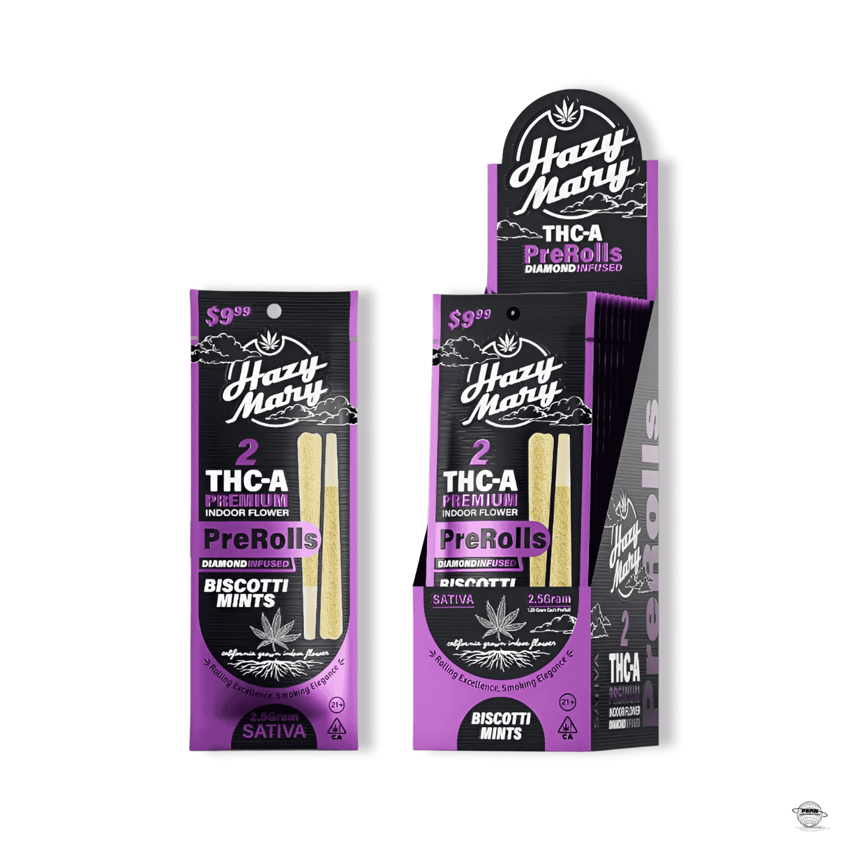 Hazy Mary Premium THCA Diamond 1.25G Pre-Roll – 2 Pack | Sold in 10 Count Display