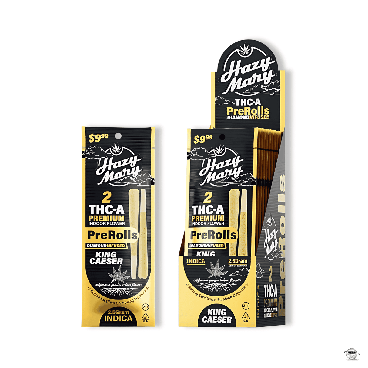 Hazy Mary Premium THCA Diamond 1.25G Pre-Roll – 2 Pack | Sold in 10 Count Display