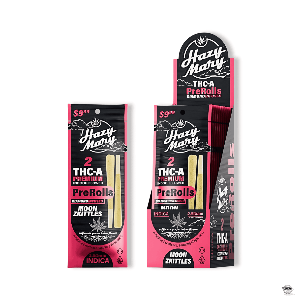 Hazy Mary Premium THCA Diamond 1.25G Pre-Roll – 2 Pack | Sold in 10 Count Display