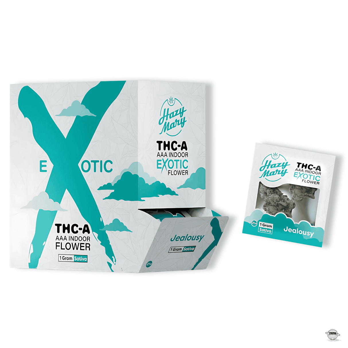 Hazy Mary Premium THCA Exotic Indoor Flower – 1g Mylar | Sold in 20 Count Display