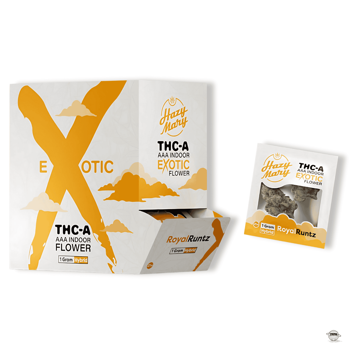 Hazy Mary Premium THCA Exotic Indoor Flower – 1g Mylar | Sold in 20 Count Display