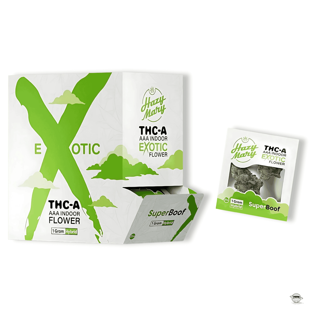 Hazy Mary Premium THCA Exotic Indoor Flower – 1g Mylar | Sold in 20 Count Display