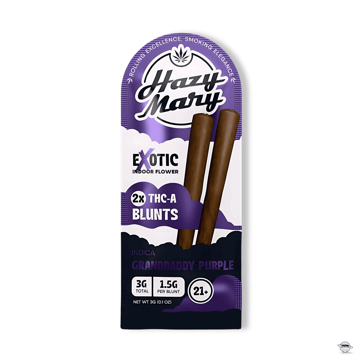 Hazy Mary Premium THCA Exotic Blunts – 2 x 1.5G Blunts | Sold in 10 Count Display