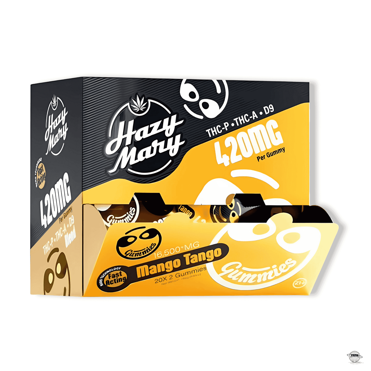 Hazy Mary THC-P + Delta-9 Nano-Infused Gummies – 2 x 420MG Gummies | Sold in 20 Count Display