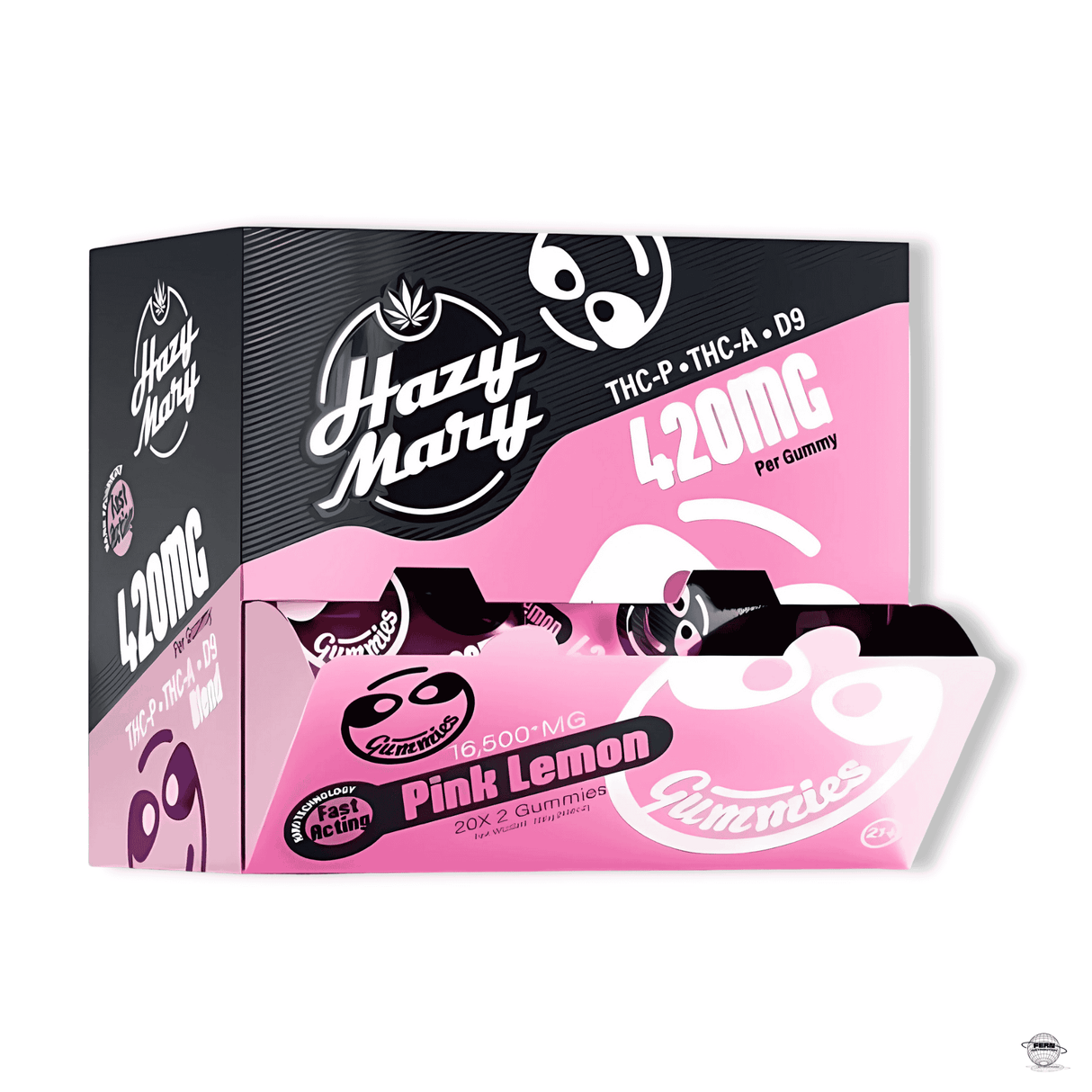 Hazy Mary THC-P + Delta-9 Nano-Infused Gummies – 2 x 420MG Gummies | Sold in 20 Count Display