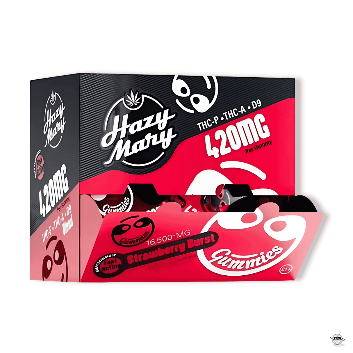 Hazy Mary THC-P + Delta-9 Nano-Infused Gummies – 2 x 420MG Gummies | Sold in 20 Count Display