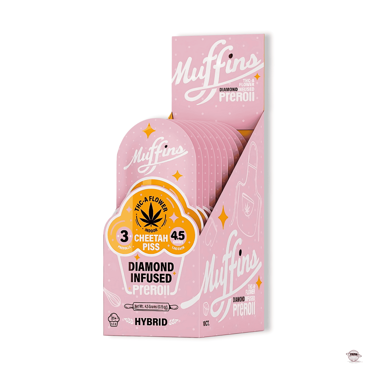 Muffins Diamond Infused THCA Pre-Rolls – 3 x 1G Pre-Rolls | Sold in 10 Count Display