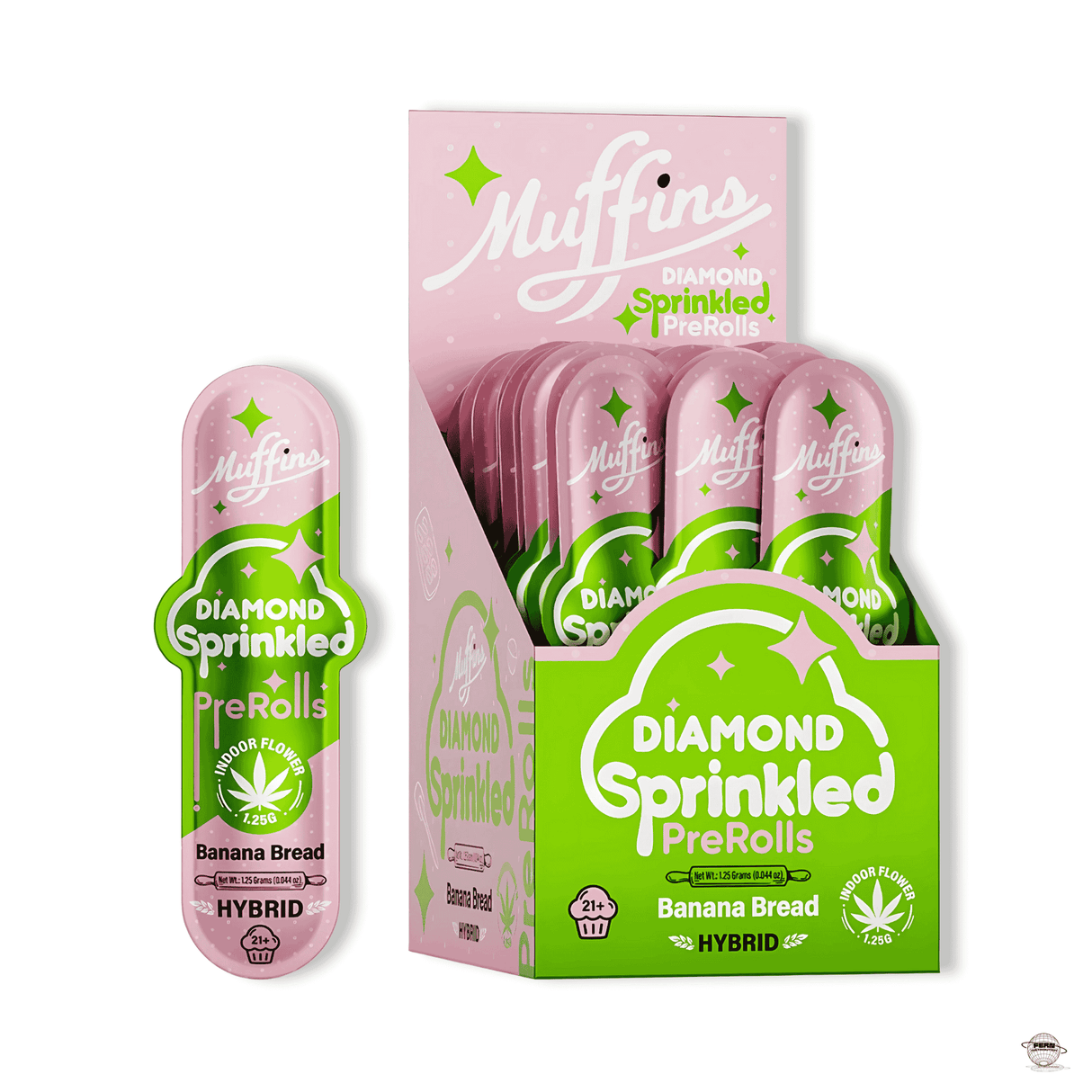 Muffins Diamond Sprinkled THCA Pre-Roll – Single Count | Sold in 50 Count Display