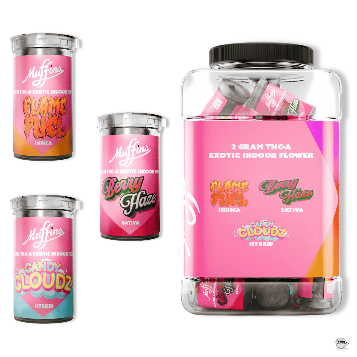 Muffins 2G THCA Exotic Indoor Flower – Single Jar | Sold in 9 Count Assortment