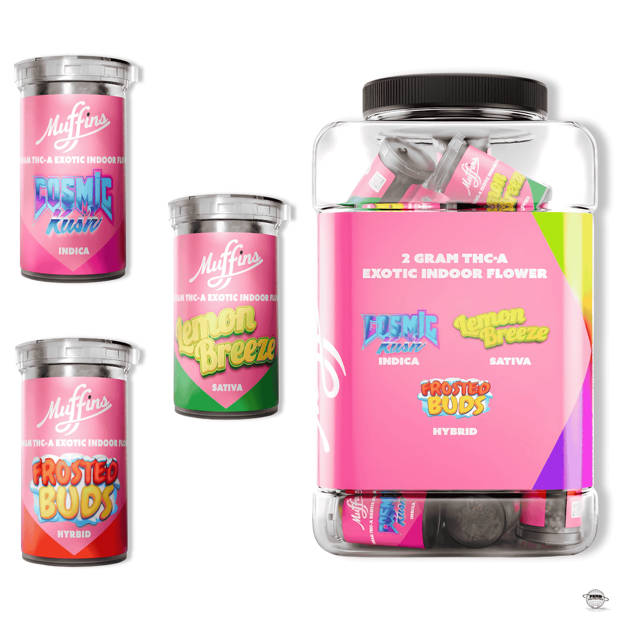 Muffins 2G THCA Exotic Indoor Flower – Single Jar | Sold in 9 Count Assortment