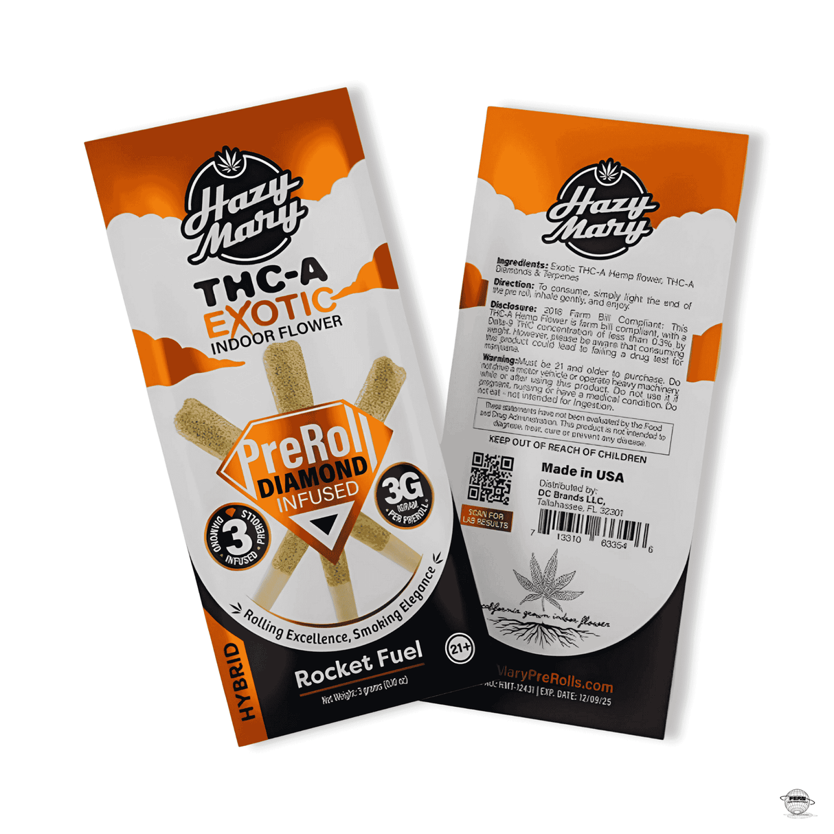 Hazy Mary Premium THCA Diamond 1G Pre-Roll – 3 Pack | Sold in 10 Count Display